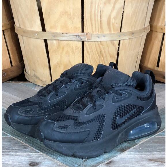 Nike Air Max 200 GS Black Anthracite AT5627-001 Sneakers Shoes Youth Boys Size 4 - Picture 3 of 11